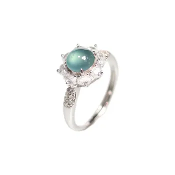 Qingjing Ice Glutinous Jadeite Rings Women's