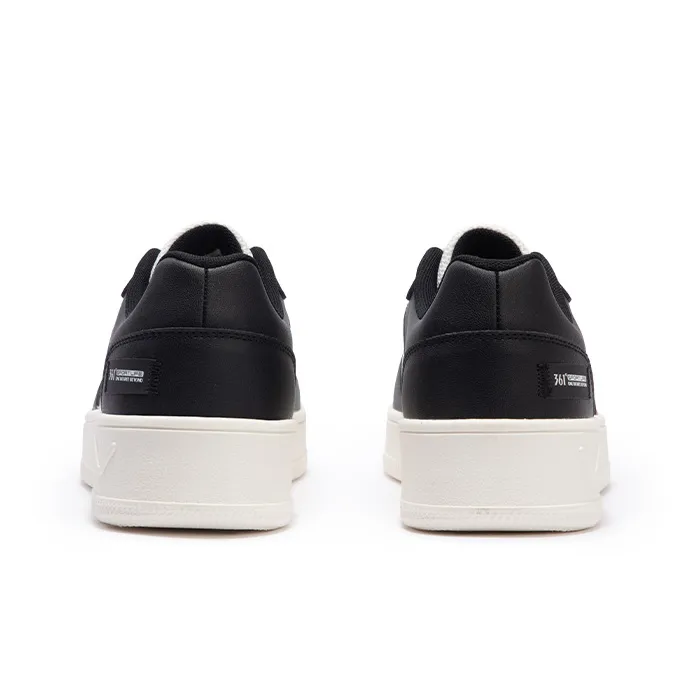 361° Air Force One Anti Slip Wear Resistant Low Top Skateboard Shoes Men's White Black-3