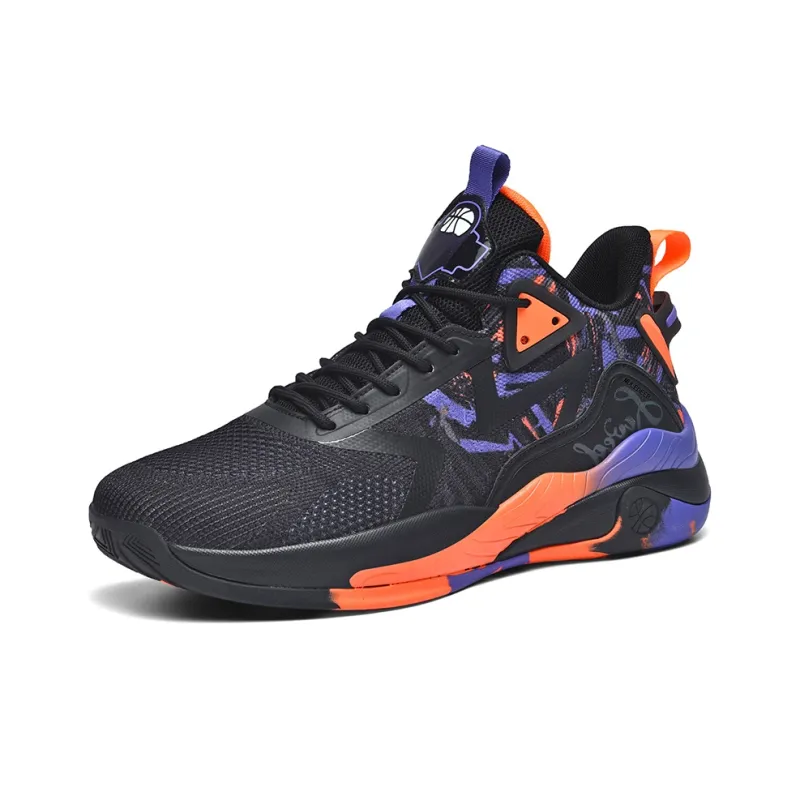 Black tailed Deer Cushioning Abrasion Resistant Breathable Slip Resistant High Top Basketball Shoes Men's-1