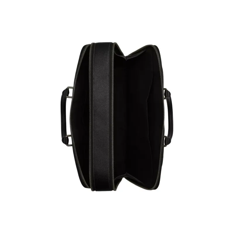 COACH ETHAN Cross Stitch Leather Shoulder Bag Crossbody Bag Handbag Large Size Men's Black-2