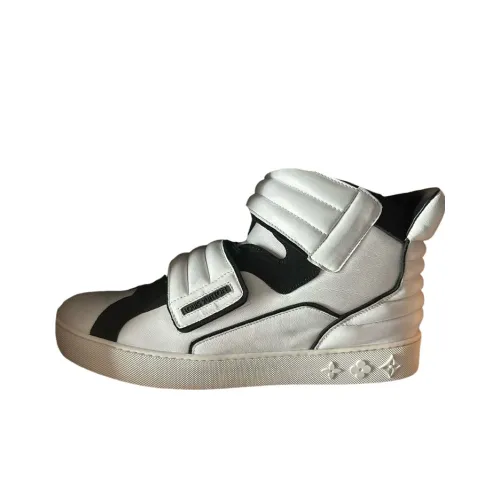Kanye West x LOUIS VUITTON High Top Skateboard Shoes Men's White Black