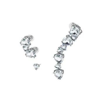 Swarovski Millenia Gold Plated Clip On Earrings Women's Silver