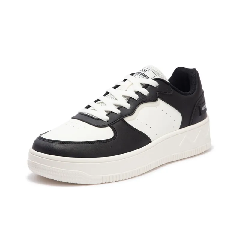 361° Air Force One Anti Slip Wear Resistant Low Top Skateboard Shoes Men's White Black-1