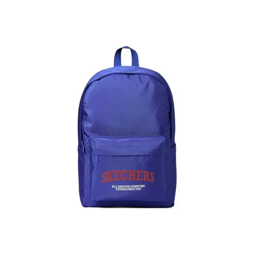 skechers Foam Fabric Backpack Large Size Unisex Blue