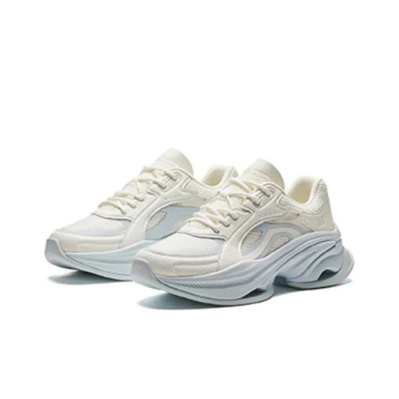 Anta Anti-Slip Wear-Resistant Low-Top Chunky Sneakers Women's White Blue-1