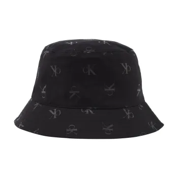 CALVIN KLEIN 100% Cotton Bucket Hats Unisex Space Black