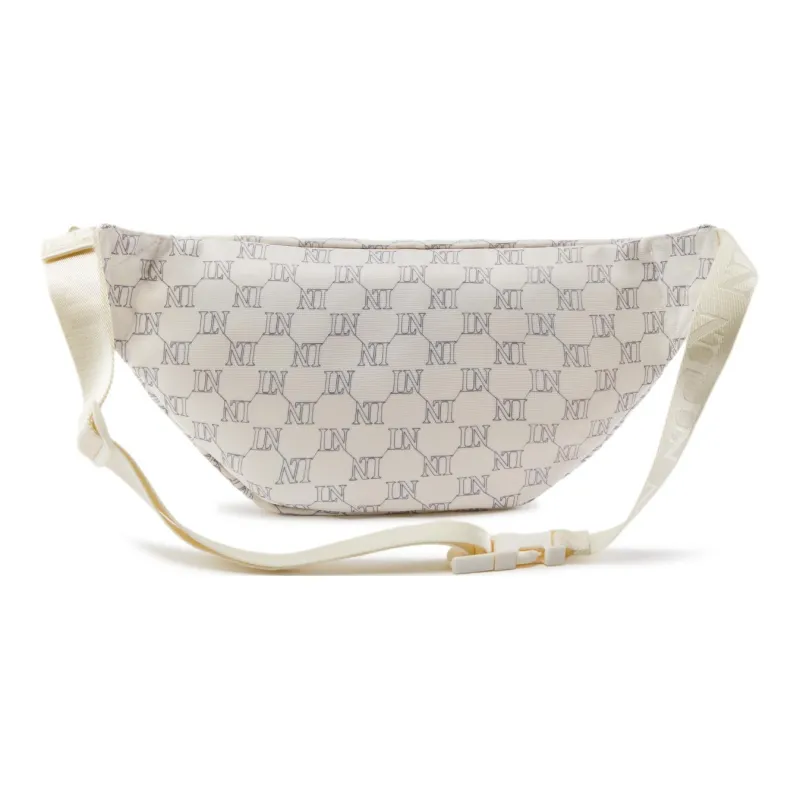 LiNing Sports Life Collection Polyester Crossbody Fanny Pack Regular Unisex White & Dark Ship Blue-3