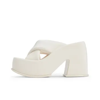 CHARLES&KEITH Slide Slippers Women's Black Textured/Chalk White/Orange