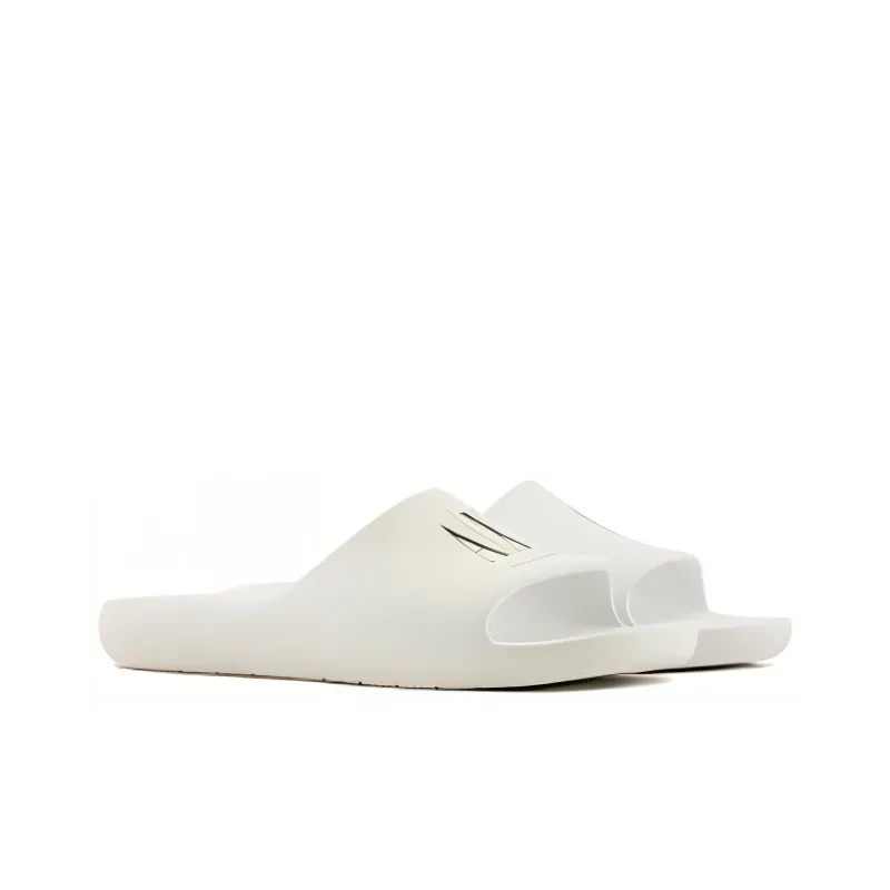 ARMANI EXCHANGE Slide Slippers Men's White Black-1