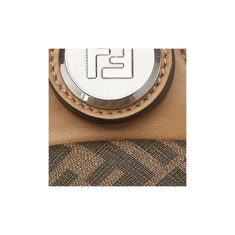 FENDI Cotton Backpack Trumpets Men's Brown-3