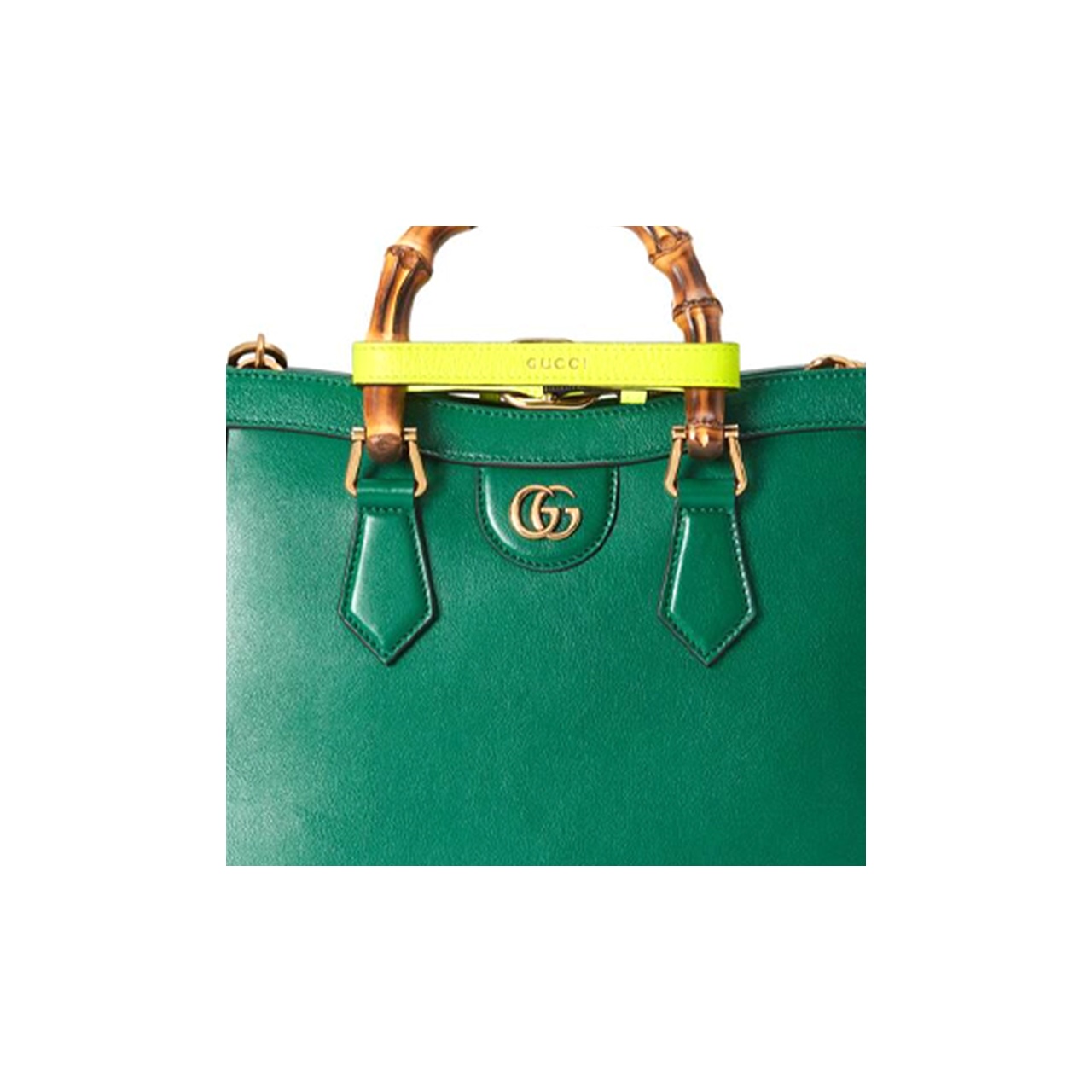 【GUCCI】DIANA SMALL LEATHER SHOULDER BAG GREEN Gucci Diana small tote bag in green leather | GUCCI® US
