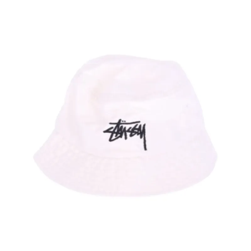 Stussy Cotton Bucket Hats Men's White-0