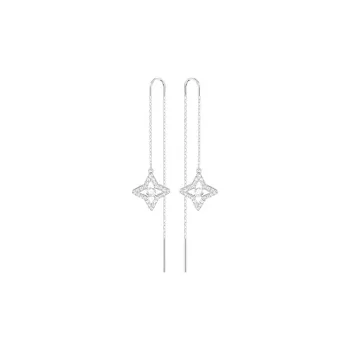 Swarovski Artificial Crystal Drop Earrings Women's White