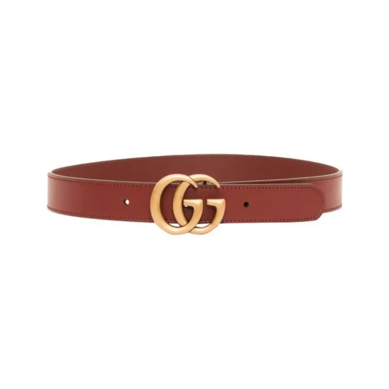 GUCCI GG-buckle Leather Belt-0