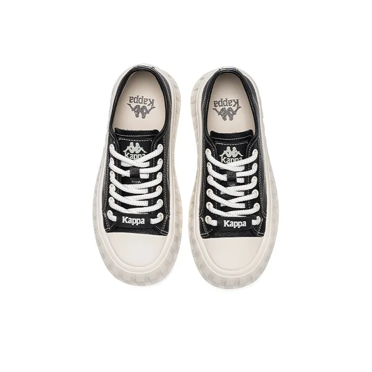 Kappa Anti Slip Wear Resistant Low Top Stylish Skateboarding Shoes Women's Black-3