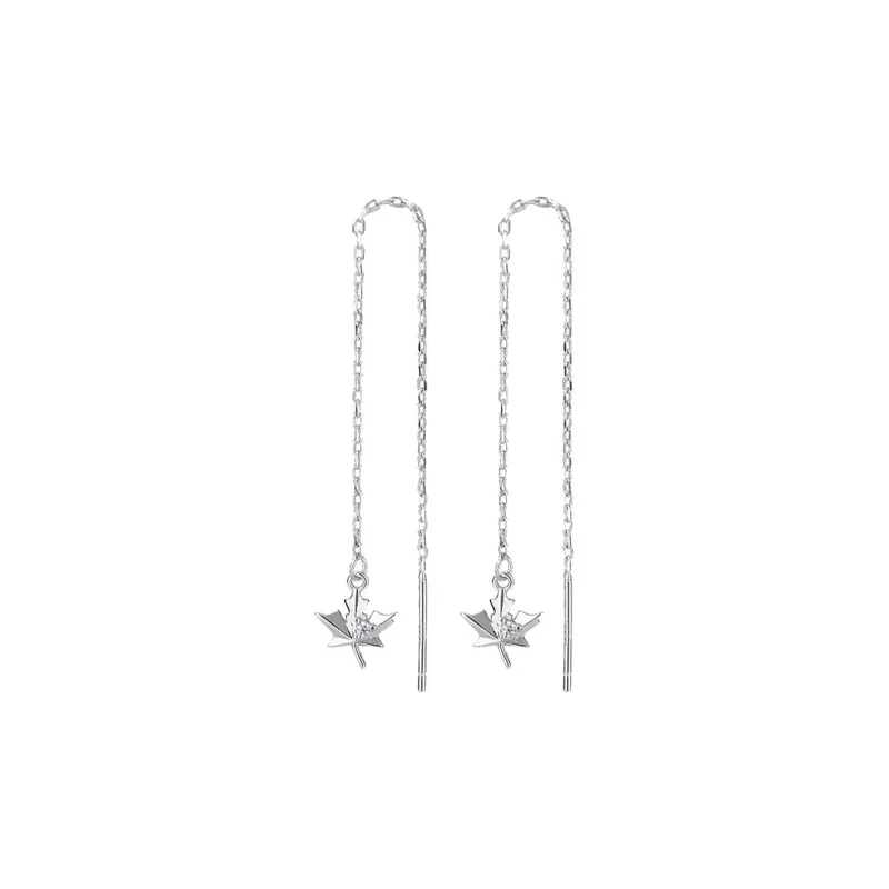 U state 999 Fine Silver, Cubic Zirconia Drop Earrings Women's-0