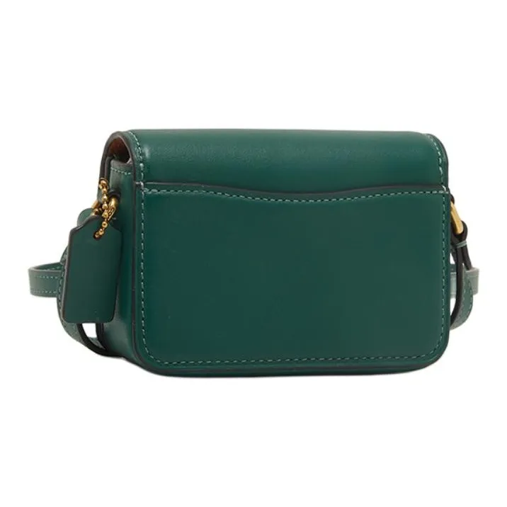 COACH Studio Cow Leather Shoulder Bag Crossbody Bag Small Size Women's Vintage Green-3