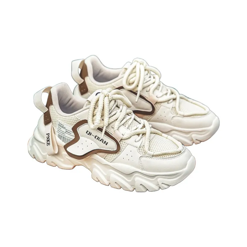 PNKE Anti-Slip Wear-Resistant Breathable Lightweight Height Increasing Low-Top Chunky Sneakers Men's-1
