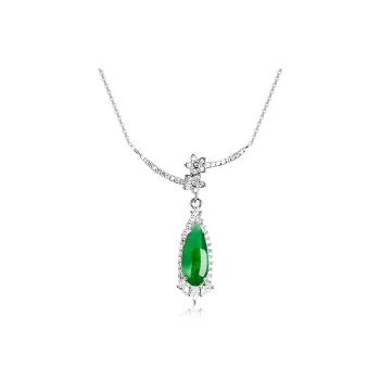 Best Wishes Bean Type Jadeite Necklaces Women's