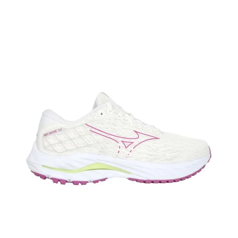 Mizuno Women's Wave Inspire 20 Super Wide 'White Rose Red' Women's-1