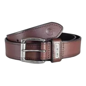 Carhartt Logo Carving Pin Buckle Leather Belts Men's Brown