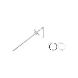 2 Pack (Sword Pendant Hairpin+Interlocked Bracelet)