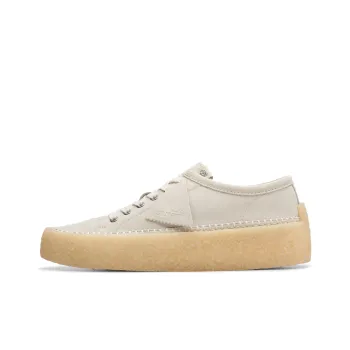 Clarks Low Top Skateboard Shoes Men's White