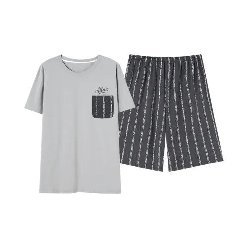 Follow The United States Pajama Set Men's Gray