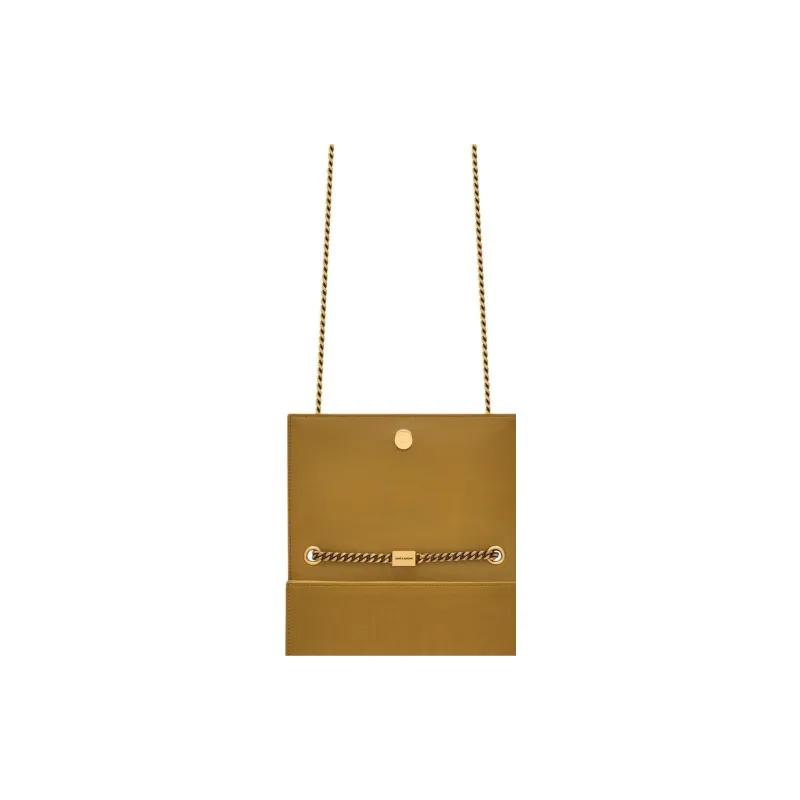 SAINT LAURENT KATE Satin Crossbody Bag, Shoulder Bag Women's Jungle Color-6