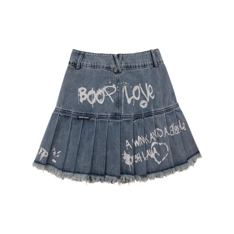 Unifree X Betty Boop™ Co branded Series Denim Short Skirts Women's-1