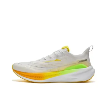 XTEP Two Thousand Kilometers 2.0 Running Shoes Men Low Top Sail White/Fluorescent Lime Green