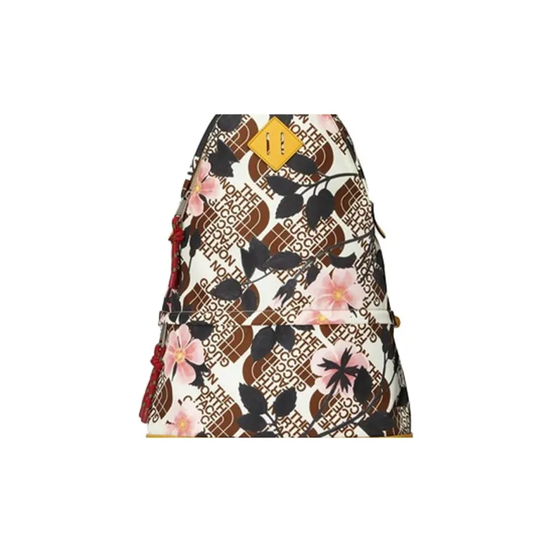 GUCCI The North Face Collaboration Patchwork Backpack Medium Size Unisex Beige/Yellow-8