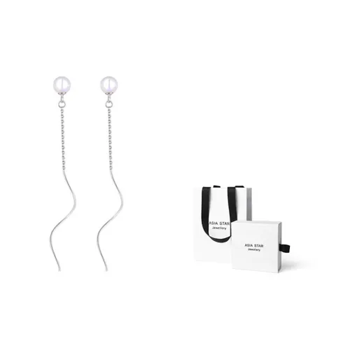 Asia Star 925 Sterling Silver Drop Earrings Women's