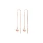 Maple Leaf Drop Earrings-Rose Gold