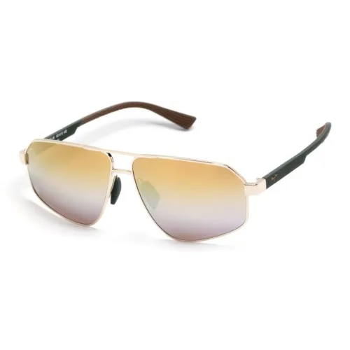 Maui Jim Acetate Acetate Metal Butterfly Sunglasses Men's Green