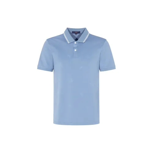 DIDIBOY Polo Shirts Men Light Blue