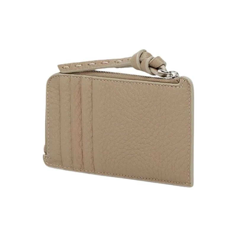 FENDI Peekaboo Calfskin Card Holder Women's Dove Gray-1