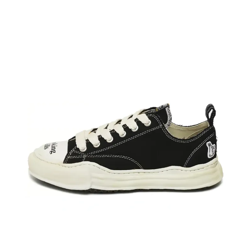 Fr2 X MIHARA YASUHIRO Skateboard Shoes Unisex Low-Top Black White 