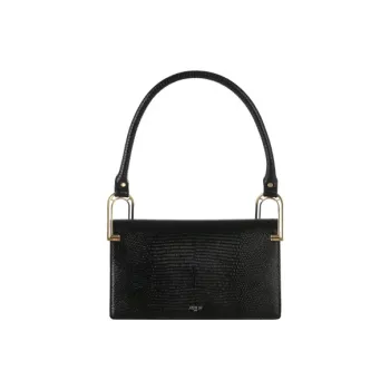 APEDE MOD Cow Leather Small Square Bag Shoulder Bag Handbag Women's Black