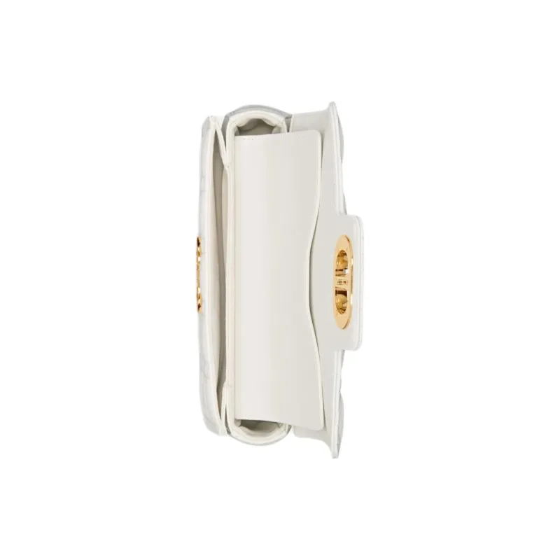 DIOR Cow Leather Shoulder Bag Crossbody Bag Handbag Small Size Women's Milk White-3