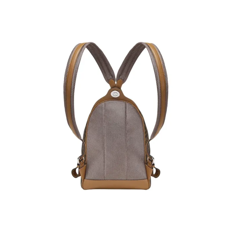 FENDI Cotton Backpack Trumpets Men's Brown-2