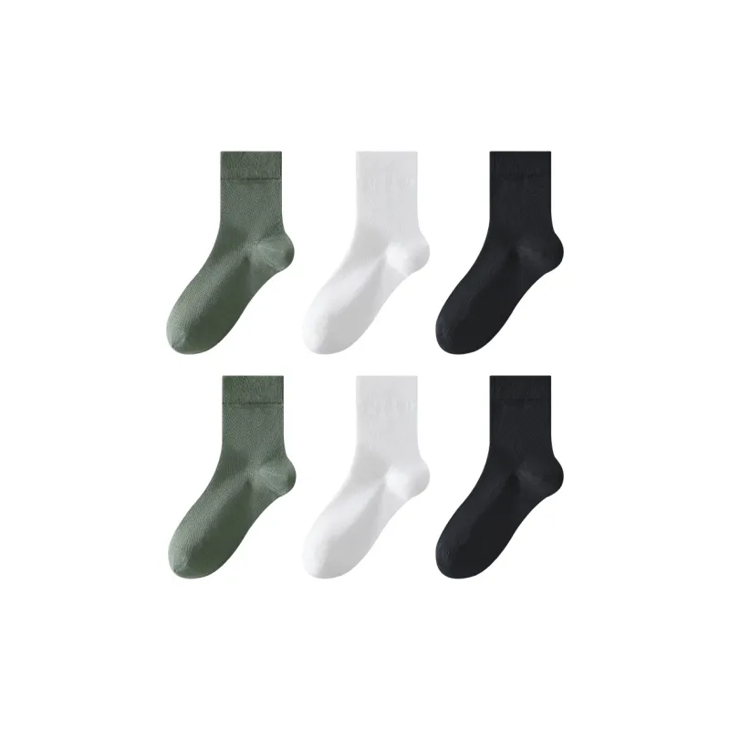 H YXIANG Mid Calf Socks Men's 6 Pack-8