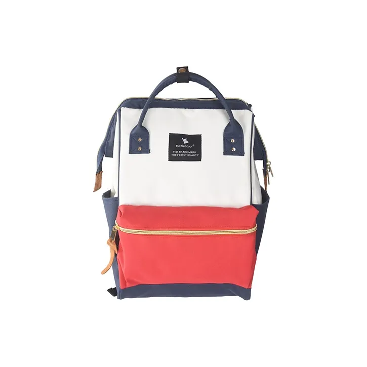 SURELAPTOP Oxford Mommy Bag, Backpack Regular Women's Beige Red Blue-7