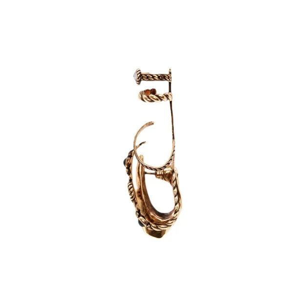 Alexander McQueen Clip On Earrings Women's Gold-3