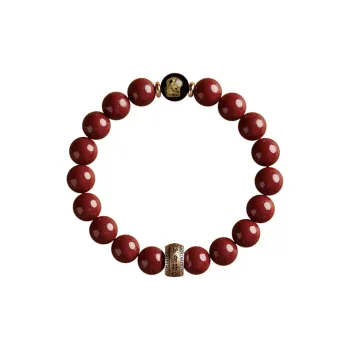 The Years Are Quiet Reconstructed Cinnabar Jade Bracelets Unisex