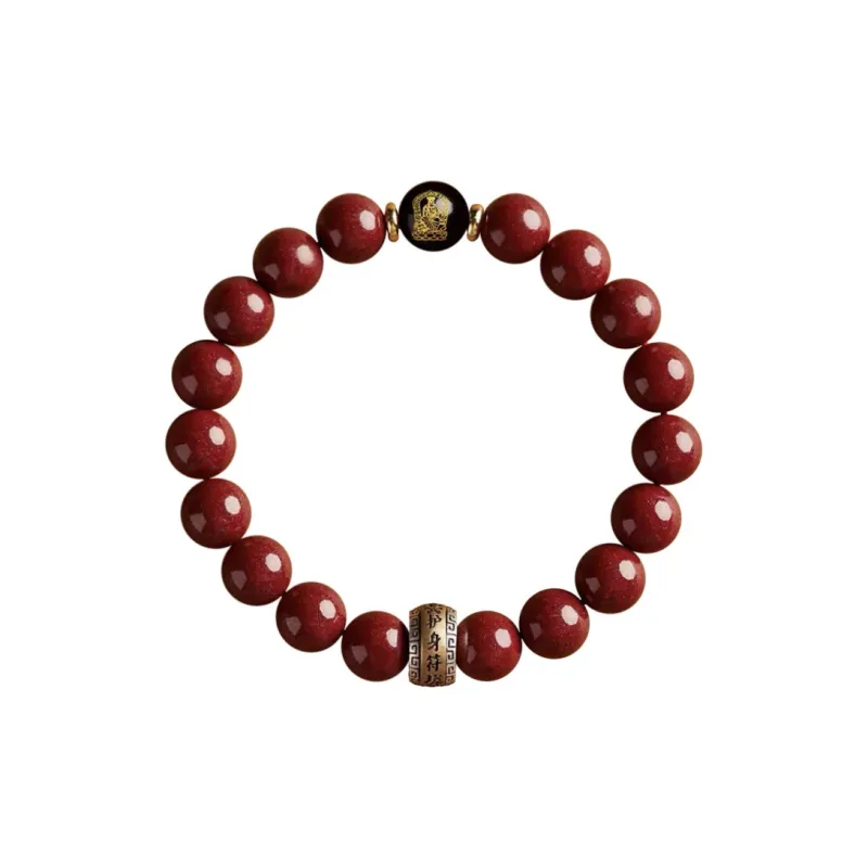 The Years Are Quiet Reconstructed Cinnabar Jade Bracelets Unisex-0