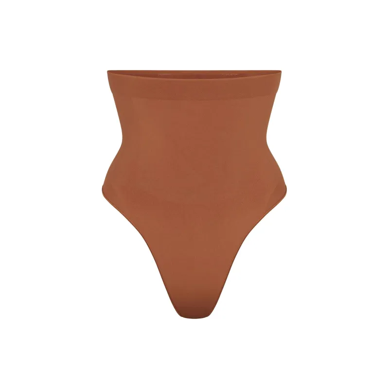 SKIMS SEAMLESS SCULPT HIGH-WAISTED THONG Underpants Women's BRONZE/Bronze-0