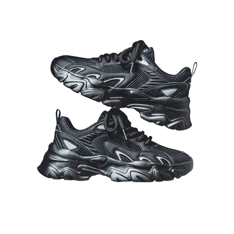 GONG NIU JU REN Anti-Slip Wear-Resistant Low-Top Chunky Sneakers Unisex-3
