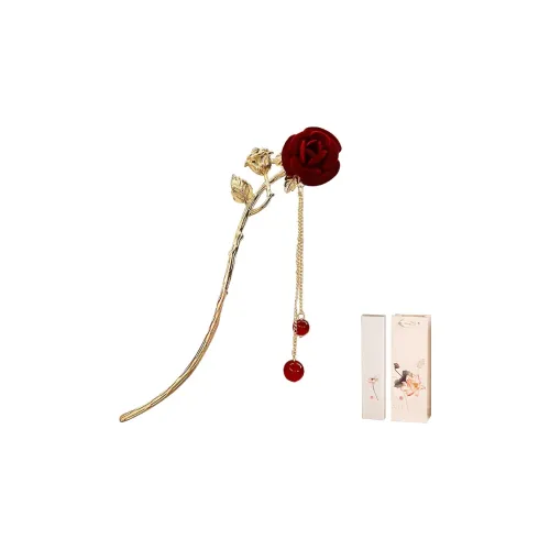 SENDME Hairpins Women's Rose Tassel Hairpin