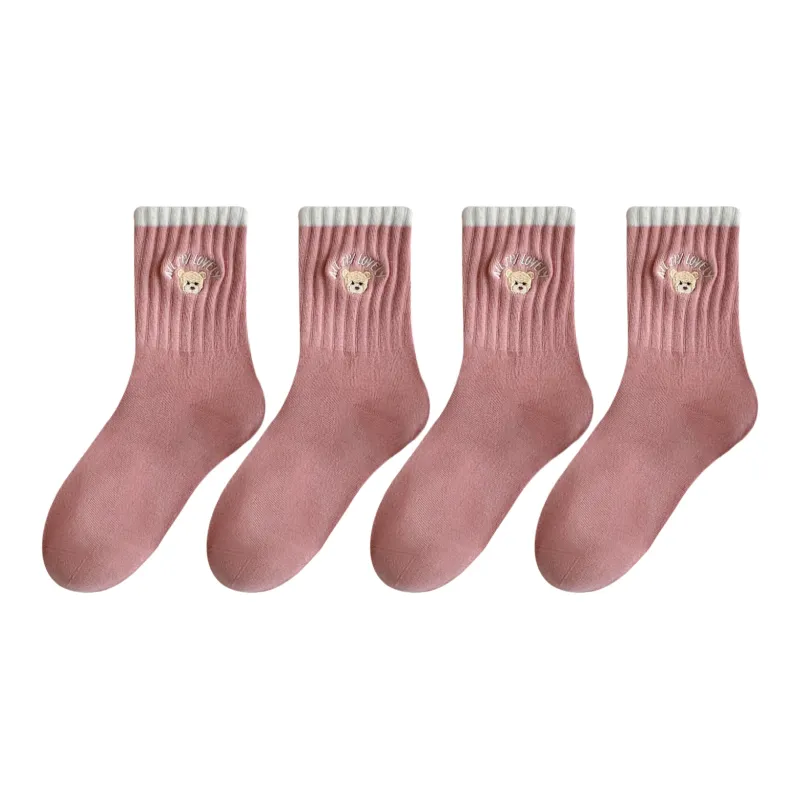 XXLLG Mid Calf Socks Women's 4 Pack-11